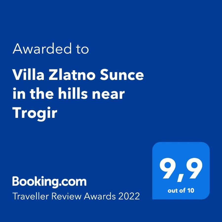 Villa Zlatno Sunce In The Hills Near Trogir Vrsine Kültér fotó